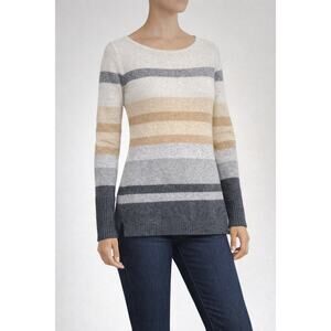 Athleta Cashmere Lodge Striped Tunic Sweater Quiet Luxury Capsule Loungewear NEW